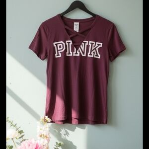 VS PINK V-Neck T-Shirt